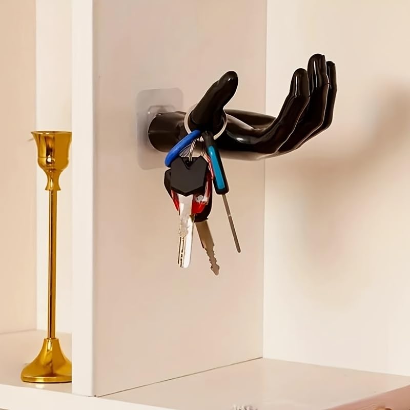 HASTHIP® Wall-Mounted Palm Hand Hook Headphone Storage Rack Palm-Shaped Punch-Free Traceless Hook Home Wall Storage Key Entrance Decoration HASTHIP® Wall-Mounted Palm Hand Hook Headphone Storage Rack Palm-Shaped Punch-Free Traceless Hook Home Wall Storage Key Entrance Decoration